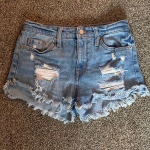 High rise, denim shorts